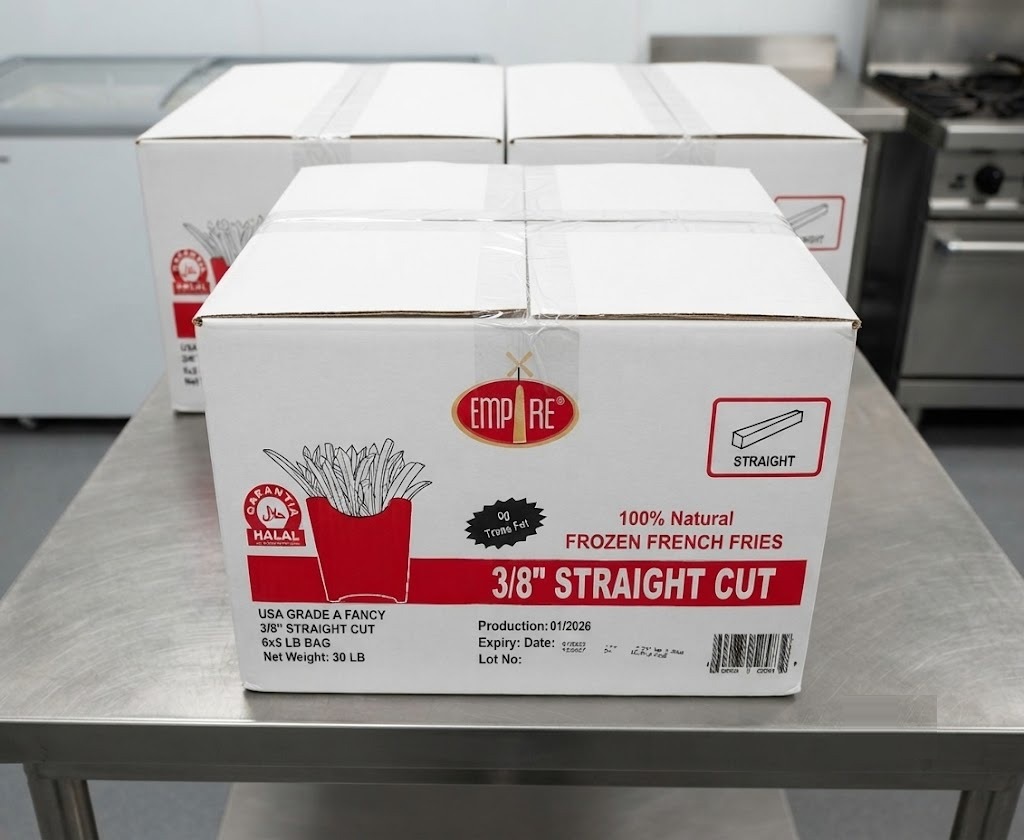 MAKY branded bag with foodservice export carton — case pack format for HORECA and export